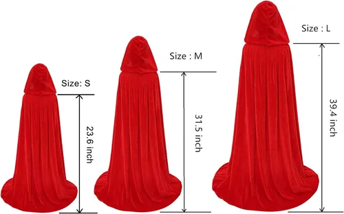 Vista 2 de Capa de terciopelo para niños con capucha para Halloween, Navidad, disfraces de cosplay