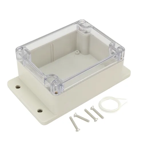 Vista 5 de Caja de conexiones de plástico ABS impermeable a prueba de polvo, recinto universal para proyectos eléctricos con cubierta transparente