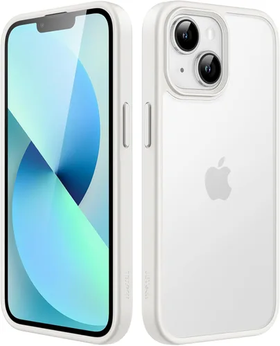 Vista 30 de JETech Funda mate para iPhone 13 de 6.1 pulgadas, a prueba de golpes, protección contra caídas de grado militar, cubierta trasera translúcida