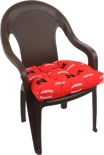 Vista 2 de College Covers ComfySeat - Cojín para asiento de patio en D para interiores y exteriores, 20 x 20 pulgadas, Nebraska Cornhuskers