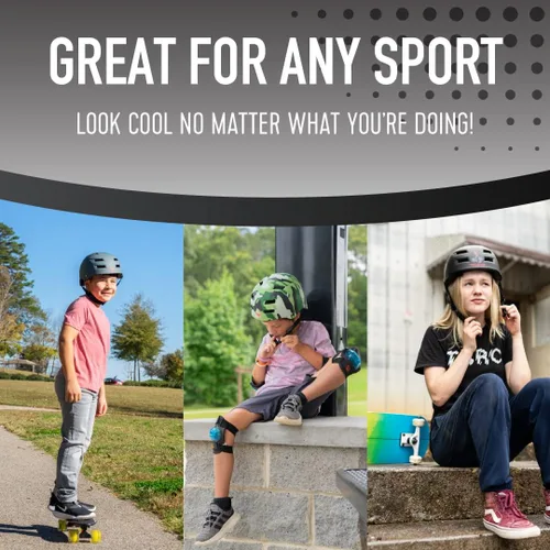 Vista 3 de Casco de bicicleta Flybar - Multideporte, certificado dual, ajustable, ligero, para skateboard, patinaje, pogo, scooter eléctrico, snowboard