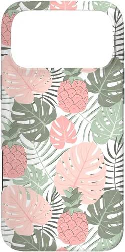 Vista 22 de Tropical Hawaiian Pineapple Pink Sage Colors Pattern Case for iPhone 17