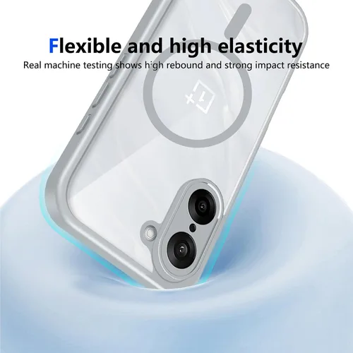 Vista 719 de Funda magnética transparente compatible con Xiaomi 17T, color negro 2 en 1 PC + TPU cubierta de teléfono a prueba de golpes, carcasa protectora