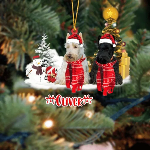 Vista 190 de NAZENTI Adorno personalizado de gato abisinio con árbol de pino, adorno de Navidad personalizado para perros amantes de las mascotas, colgante
