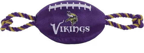 Vista 27 de Juguetes de fútbol NFL Arizona Cardinals para perros de Pets First, materiales de nylon de alta calidad, fuertes cuerdas de tracción, silbato