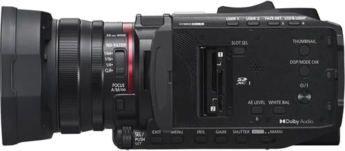 Vista 7 de Panasonic HC-X1200 UHD 4K Videocámara HDMI con zoom de 24x + 2 unidades de memoria de 64 GB + batería extra + filtros + micrófono de video