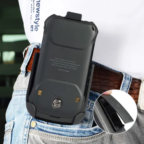 Vista 5 de Nakedcellphone Funda para Kyocera DuraXV Extreme, DuraXE Epic, DuraXA Equip, [giratorio/trinquete] Funda con clip para cinturón para Verizon E4810
