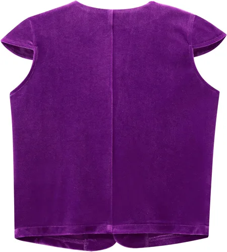 Vista 4 de inhzoy Disfraz medieval renacentista para niños, chaleco pirata, chaleco de terciopelo, campesino, cosplay, Halloween, camiseta sin mangas