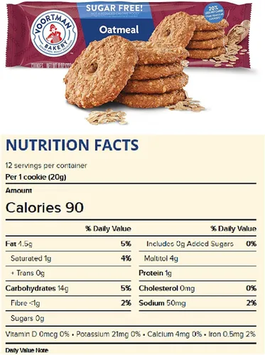 Vista 2 de Voortman Bakery Galletas de avena sin azúcar (paquete de 2) ¡Realmente deliciosas!