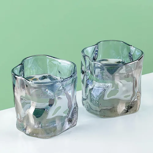 Vista 11 de Juego de 2 vasos de whisky de cristal, vasos de bourbon de diseño irregular, vasos de rocas, vasos de whisky bourbon para beber licor, irlandés