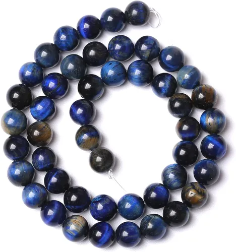 Vista 186 de 100 cuentas de piedra multicolor natural de 0.236 pulgadas (0.236 in), cuentas espaciadoras sueltas redondas para hacer pulseras, collares, aretes
