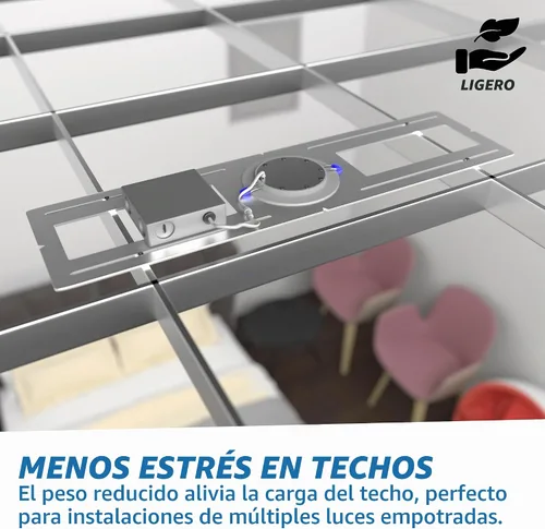 Vista 5 de OHLECTRIC - Juego de 48 lámparas LED de 4 pulgadas en bruto en placas de montaje