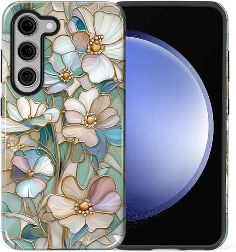 Vista 109 de Funda compatible con Samsung Galaxy S23, funda híbrida de protección rígida de 2 capas, a prueba de golpes, funda protectora resistente para Lata