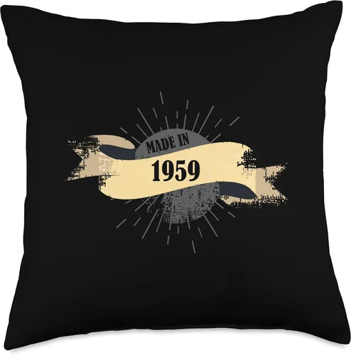 Vista 4 de Made in 1959 Birthday Vintage Retro Throw Pillow