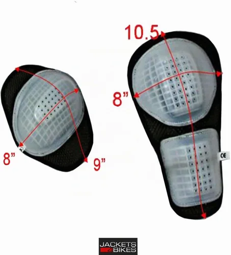 Vista 2 de Armadura extraíble dura CE 4PC para chaquetas textiles de cuero de motocicleta todas las marcas Espalda y blanco