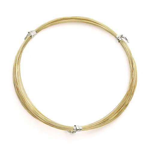 Vista 5 de Beadia - Alambre bañado en oro de 14 quilates de 0.4 mm, 10 metros de cordón de cuentas para pulseras, collares, encantos, cuentas para hacer joyas