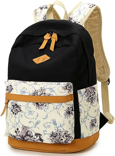 Vista 2 de Mochila escolar para niñas y mujeres, mochilas de viaje para laptop, mochila escolar ligera, mochila de lona para la espalda, mochila casual