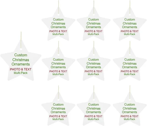 Vista 16 de Adornos de Navidad personalizados, texto fotográfico, haz tu propio adorno de cerámica de porcelana, regalo de recuerdos para decoración de Navidad