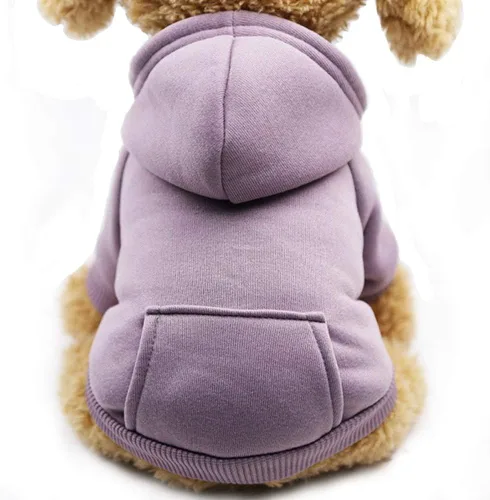 Vista 31 de Jecikelon Sudadera con capucha para perro de invierno con bolsillos, ropa cálida para perros pequeños, abrigo de Chihuahua, ropa de cachorro y gato