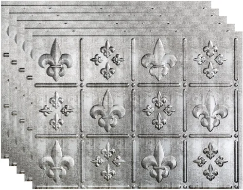 Vista 17 de FASÄDE Fleur-de-lis - Panel decorativo de vinilo decorativo para salpicaduras de 18 x 24 pulgadas en cobre piedra lunar (paquete de 5)