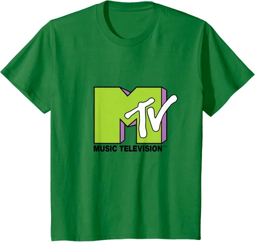 Vista 34 de Camiseta de tratamiento de relleno con logotipo MTV verde lima y morado, Negro, S Azul Marino