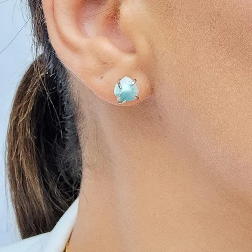 Vista 30 de Juego de joyas de piedras preciosas crudas reales con plata de ley 925 chapada en oro real, collar y aretes de piedra natal, regalo para ella por