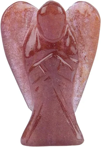 Vista 30 de Anaya Agate Estatua de ángel de amazonita, hermoso ángel de la guarda de 2 pulgadas, ángel de cristal natural, dijes de ángel tallados a mano