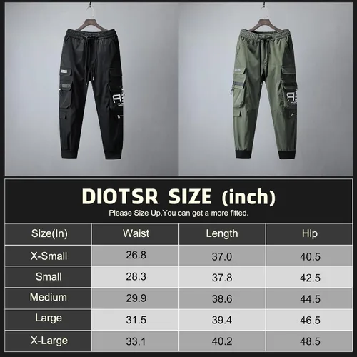 Vista 7 de DIOTSR Pantalones deportivos para hombre, pantalones de hip hop, pantalones punk, pantalones de pista Harem, ropa urbana Techwear, pantalones