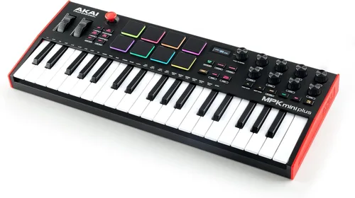 Vista 19 de Akai Professional MPK Mini Plus - Controlador de teclado MIDI USB con 37 teclas mini, 8 almohadillas MPC, secuenciador, E/S MIDI/CV/Gate, software