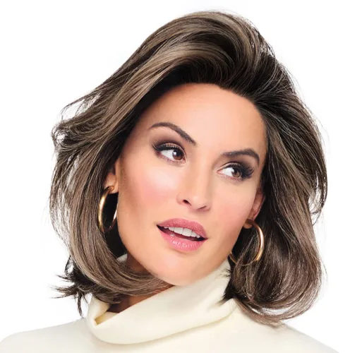 Vista 41 de Raquel Welch Flying Solo - Peluca para niños, 100% atada a mano por ropa de pelo, gorra pequeña promedio, RL10/12 castaño iluminado por el sol