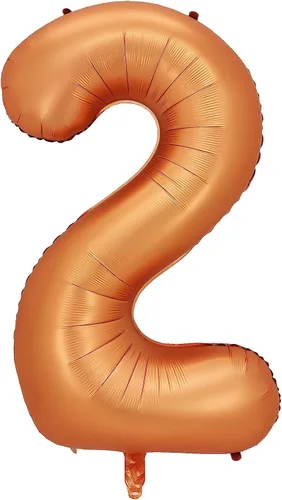 Vista 8 de Globos de aluminio naranja número 0, 40 pulgadas