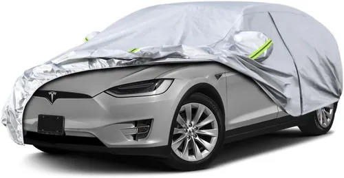 Vista 109 de KouKou Funda impermeable para automóvil SUV adecuada para BMW X1 de 2009 a 2025, 7 capas a prueba de viento para todo tipo de clima, cubierta