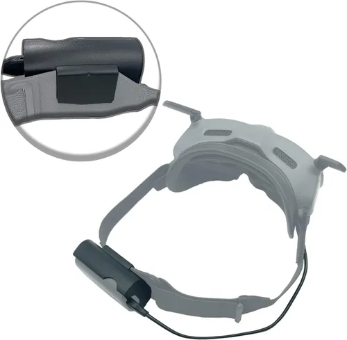 Vista 5 de Cable de alimentación y soporte de batería para DJI Avata Goggles 2 Combo Soporte de clip de batería y cable de carga para gafas Avata Pro-View