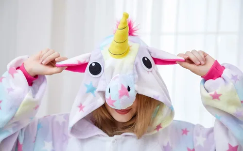 Vista 4 de Pijama de unicornio para adultos, disfraz de Helloween