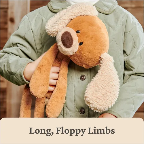 Vista 5 de GUND Amigos para llevar, perro de peluche Masi cachorro para edades de 1 año en adelante, marrón/crema, 15 pulgadas