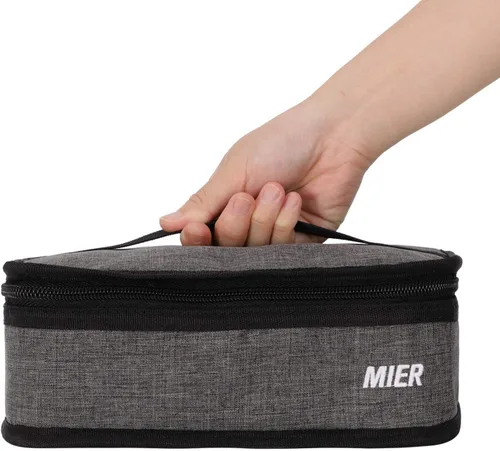 Vista 7 de MIER Bolsa de almuerzo con 2 compartimentos y lonchera pequeña MIER