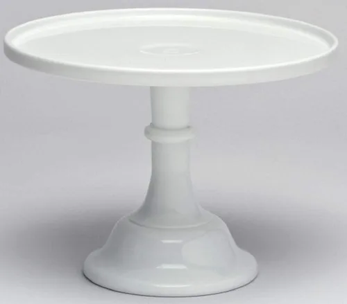 Vista 5 de Bandeja de pastelería para pastelería/soporte para cupcakes, patrón liso y simple, hecho en Estados Unidos, vidrio Mosser USA