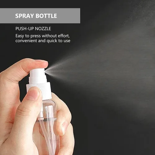 Vista 3 de Conjunto de 7 – Botellas vacías tamaño de viaje de plástico transparente, aprobado por la TSA/Aerolínea