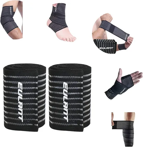 Vista 8 de Wrist/Leg Support Brace 1 Pairs,Adjustable Compression Wrist Wraps Elastic Wrist/Leg Wraps Wristbands for Carpal Tunnel Arthritis Tendonitis