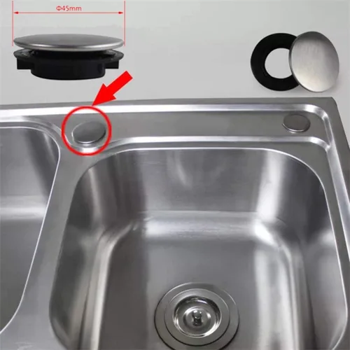 Vista 7 de NUOBESTY Fregadero para lavabo, 4 piezas, cubierta de orificio para grifo de cocina, agujero para fregadero de cocina, grifos de bañera