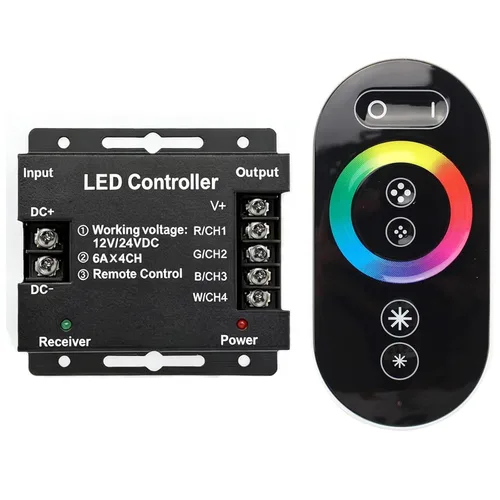 Vista 11 de RGB LED Dimmer Switch, DC 12V-24V RGB Dimmer Switch with Touch Slide