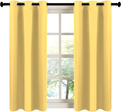 Vista 67 de LA PALMA Cortinas opacas con aislamiento térmico y ojales, para sala de estar, dormitorio, paquete de 2 paneles