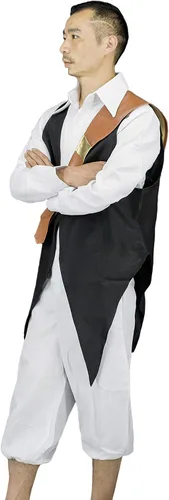 Vista 3 de Anime Cosplay Costume for Meliodas Adults Clothes Sets with Black Vest Men White Jumpsuits S-L
