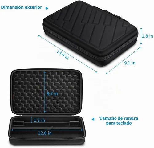 Vista 6 de FINPAC Estuche de transporte semiduro para AKAI Professional MPK Mini MKII