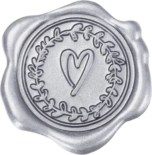 Vista 11 de Whaline 50 calcomanías de sello de cera en relieve, calcomanías de sello de corazón negro, etiquetas autoadhesivas para boda, fiesta de cumpleaños