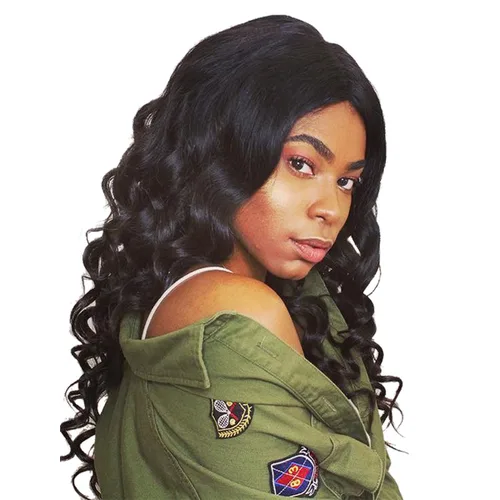 Vista 9 de premier Pelucas de encaje frontal 360 de cabello humano prearrancado ondulado con encaje 360 para mujeres negras, pelucas de cabello humano