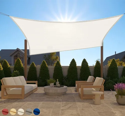 Vista 26 de GORILLA GRIP - Toldo parasol resistente, protección UV, resistente a la decoloración, desgarros y óxido, rectangular, con bordes curvos que bloquean
