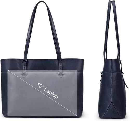Vista 4 de Bolso de hombro para mujer S-ZONE, de estilo clásico y cuero, versión mejorada.