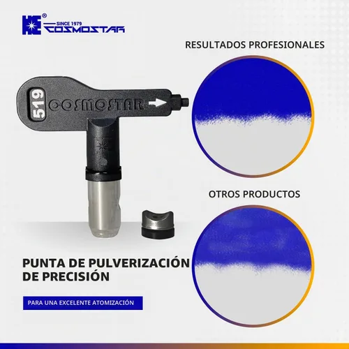 Vista 9 de Cosmostar 211 Boquilla de punta de pulverización sin aire resistente, reversible, fácil de limpiar, compatible con RAC IV y TRU211 Tip Guard