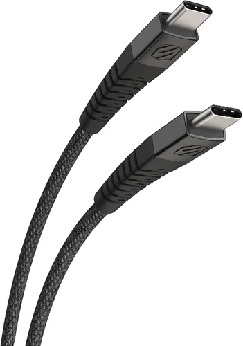 Vista 11 de Scosche CCB1-SP Strikeline Premium USB-C a USB-C Cable trenzado de carga y sincronización de 1 pie, color negro
